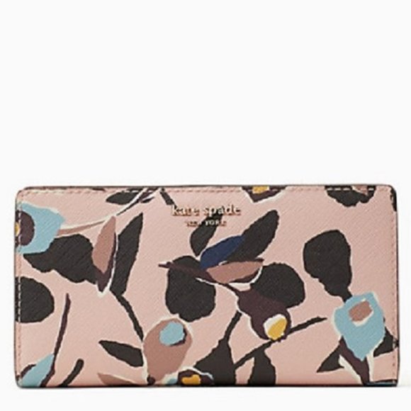Kate Spade Handbags - $78 NEW! Kate Spade cameron paper rose LRG bifold